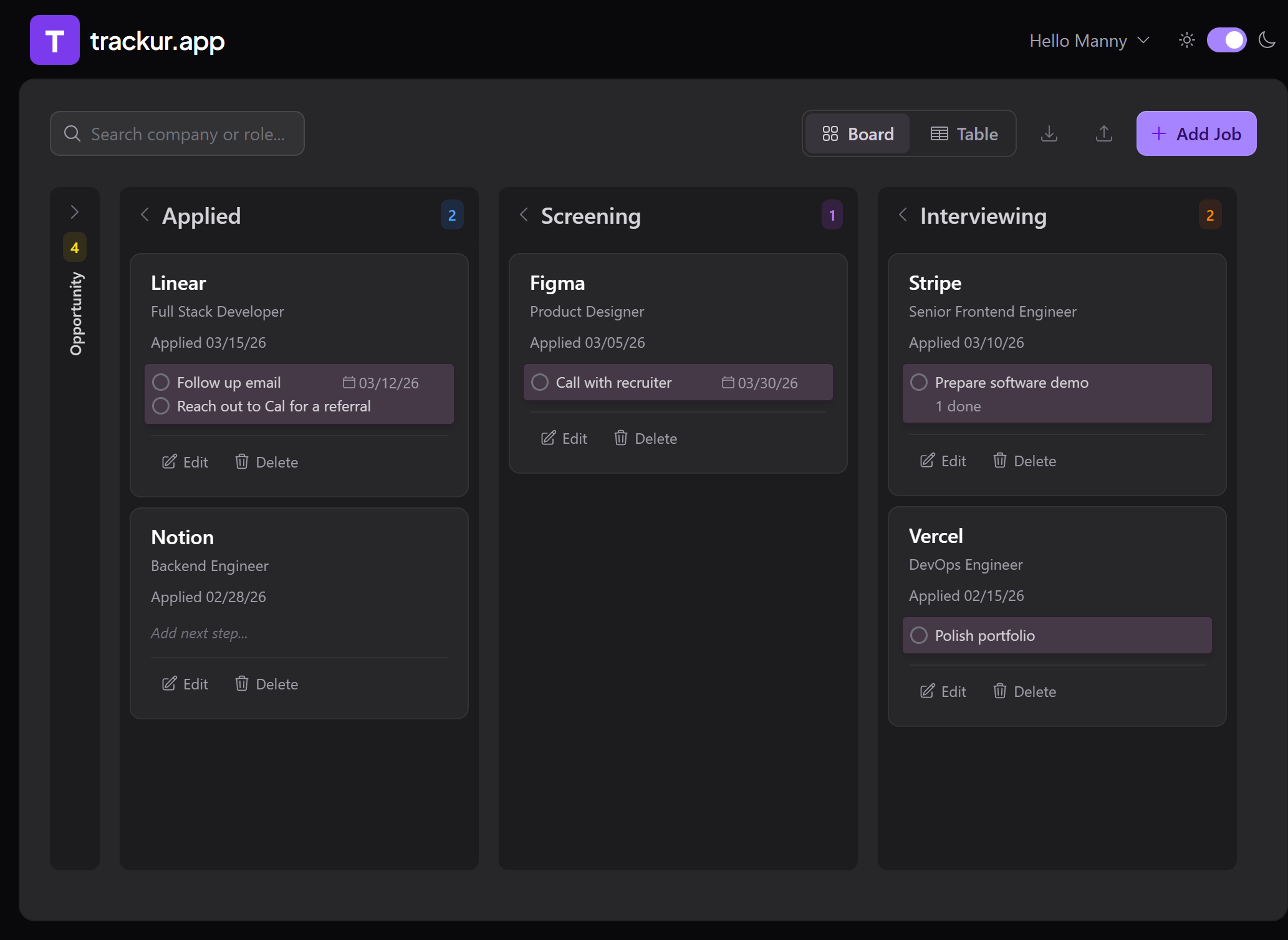 Trackur App screenshot