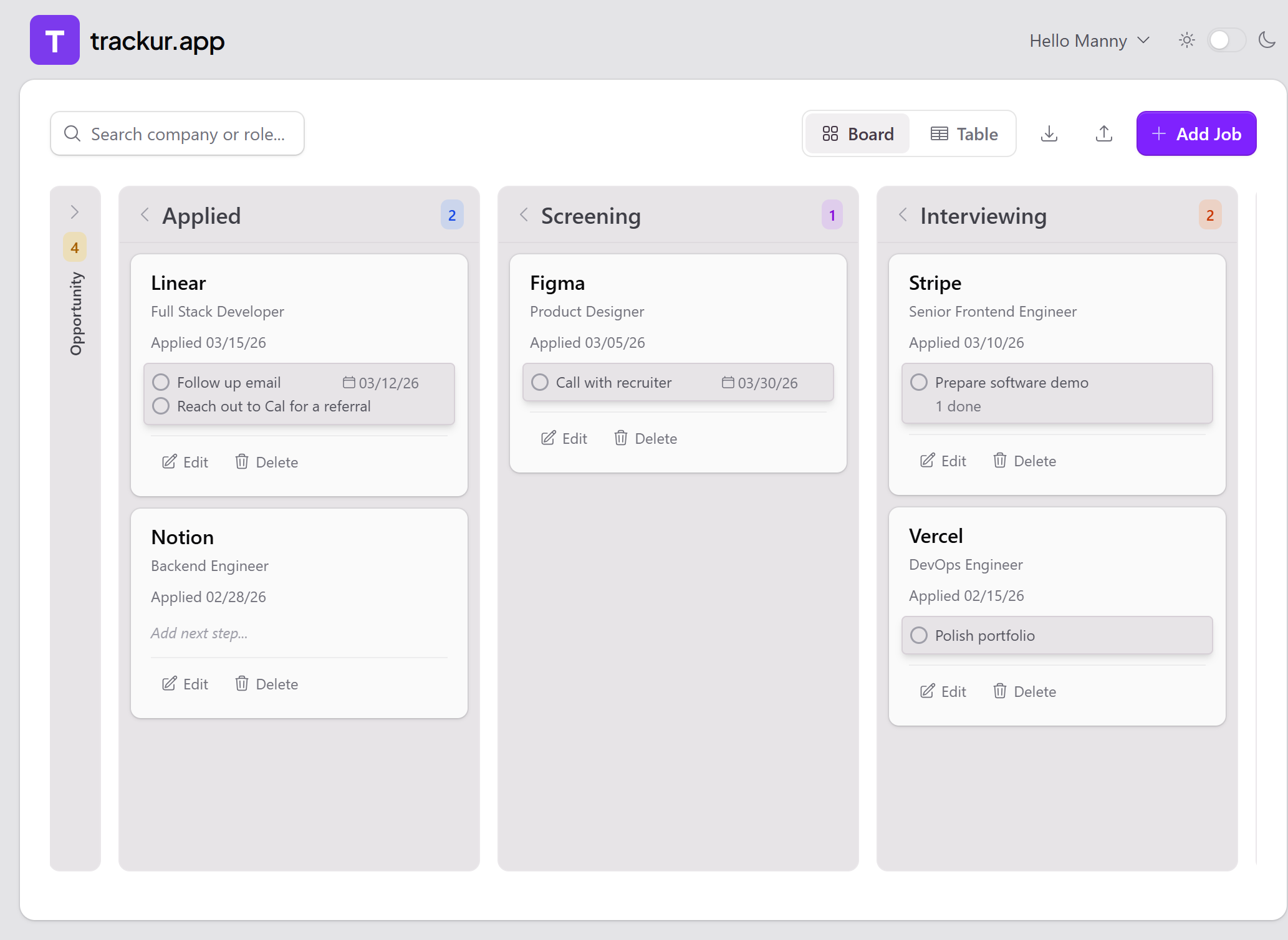 Trackur App screenshot